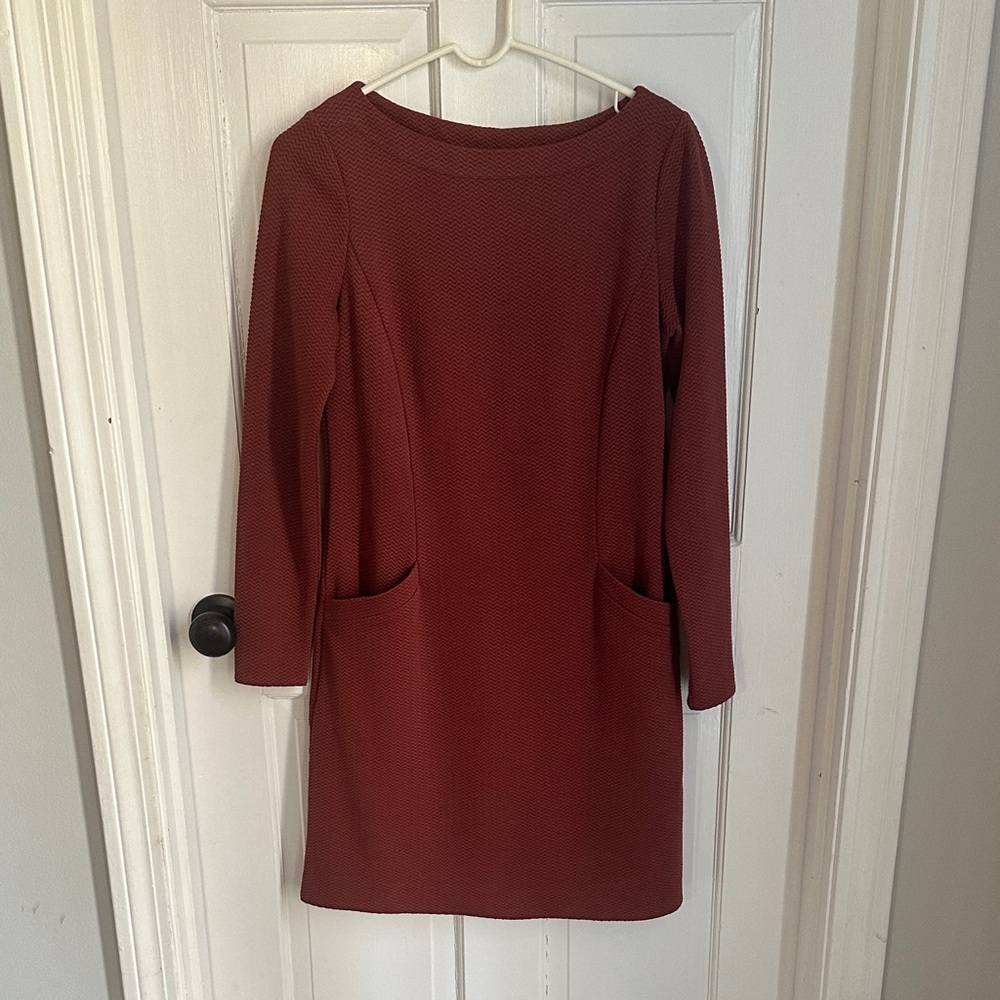 Boden Mahogany Long Sleeve Dress, Size 2.